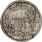 ½ Thaler - August I Death, Germany, 1586 reverse image