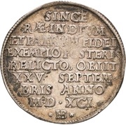 ½ Thaler - Christian I Death, Germany, 1591 reverse image