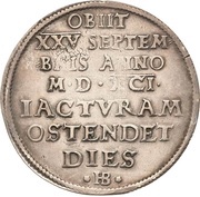 ½ Thaler - Christian I Death, Germany, 1591 reverse image