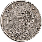 ½ Thaler - Christian II, John George I and August, Germany, 1592 reverse image
