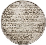 ½ Thaler - John George I Vicariat, Germany, 1619 reverse image