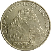 20 Schilling Hochosterwitz Castle reverse image