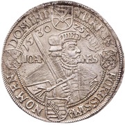 ½ Thaler - John George I Augsburg confession, Germany, 1630 reverse image