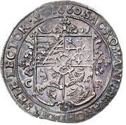 ½ Thaler - John George II, Germany, 1658-1665 reverse image