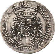 ½ Thaler - John George IV, Germany, 1691-1694 reverse image