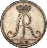 16 Groschen - Frederick August I 1/2 Schmetterlingstaler obverse image