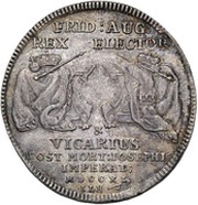½ Thaler - Frederick August I Vicariat, Germany, 1711 reverse image