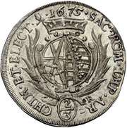 ⅔ Thaler - John George II, Germany, 1675-1678 reverse image