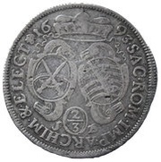 ⅔ Thaler - John George IV, Germany, 1693-1694 reverse image