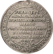 ⅔ Thaler - John George IV Death obverse image