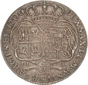 ⅔ Thaler - Frederick August I, Germany, 1705-1707 reverse image