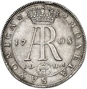⅔ Thaler - Frederick August I, Germany, 1708-1710 reverse image