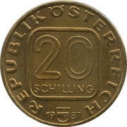 20 Schilling Accession of Arcbishop Johann E. Graf Thun obverse image