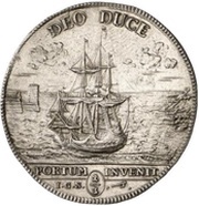⅔ Thaler - Frederick August I Death, Germany, 1717 reverse image