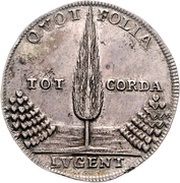 ⅔ Thaler - Frederick August I Death, Germany, 1727 reverse image
