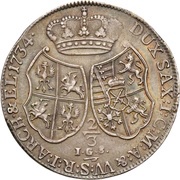⅔ Thaler - Frederick August II, Germany, 1734-1762 reverse image