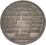 ⅔ Thaler - Frederick August II Marriage obverse image