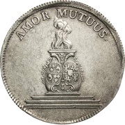 ⅔ Thaler - Frederick August II Marriage, Germany, 1747 reverse image