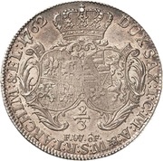 ⅔ Thaler - Frederick August II, Germany, 1753-1763 reverse image