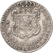 ⅔ Thaler - Frederick Christian, Germany, 1763 reverse image