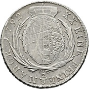 ⅔ Thaler - Frederick August III, Germany, 1791-1792 reverse image
