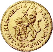 ¼ Ducat - Frederick August I, Germany, 1696 reverse image