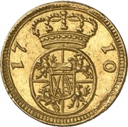 ¼ Ducat - Frederick August I, Germany, 1710 reverse image