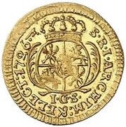 ¼ Ducat - Frederick August I, Germany, 1726 reverse image