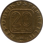 20 Schilling Franz Grillparzer obverse image