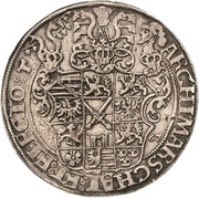 1 Thaler - August I, Germany, 1553-1571 reverse image