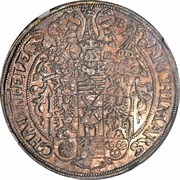 1 Thaler - August I, Germany, 1556-1567 reverse image
