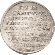 1 Thaler - August Death, Germany, 1586 reverse image