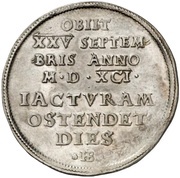 1 Thaler - Christian I Death, Germany, 1591 reverse image