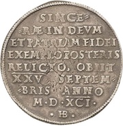 1 Thaler - Christian I Death, Germany, 1591 reverse image