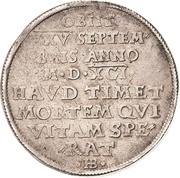1 Thaler - Christian I Death, Germany, 1591 reverse image