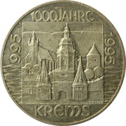 20 Schilling Krems, Austria, 1995 reverse image