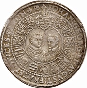 1 Thaler - Christian II, John George I, and August, Germany, 1601-1605 reverse image