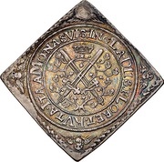 1 Thaler - John George I Klippe; Baptism, Germany, 1614 reverse image