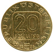 20 Schilling Anton Bruckner obverse image