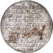 1 Thaler - John George I Vicariat, Germany, 1619 reverse image