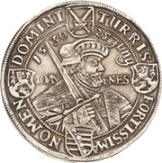 1 Thaler - John George I Augsburg Confession, Germany, 1630 reverse image