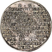 1 Thaler - John George II Death, Germany, 1657 reverse image