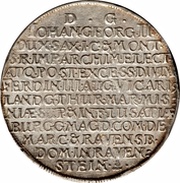 1 Thaler - John George II Death, Germany, 1657-1658 reverse image