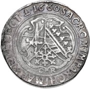 1 Thaler - John George II Dicktaler, Germany, 1660-1666 reverse image
