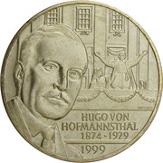 20 Schilling Hugo von Hofmannsthal, Austria, 1999 reverse image