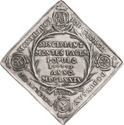 1 Thaler - John George II Klippe; Peace of Nijmegen obverse image
