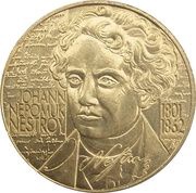 20 Schilling Johann Nestroy, Austria, 2001 reverse image