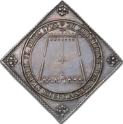 1 Thaler - Frederick August I Klippe; Shooting, Germany, 1708 reverse image