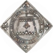 1 Thaler - Frederick August I Klippe; Shooting, Germany, 1714 reverse image