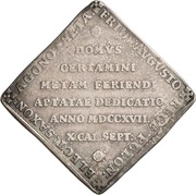 1 Thaler - Frederick August I Kuranttalerklippe; Shooting house, Germany, 1717 reverse image